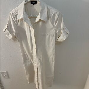 Theory off white short ( safari ) sleeve style dress
